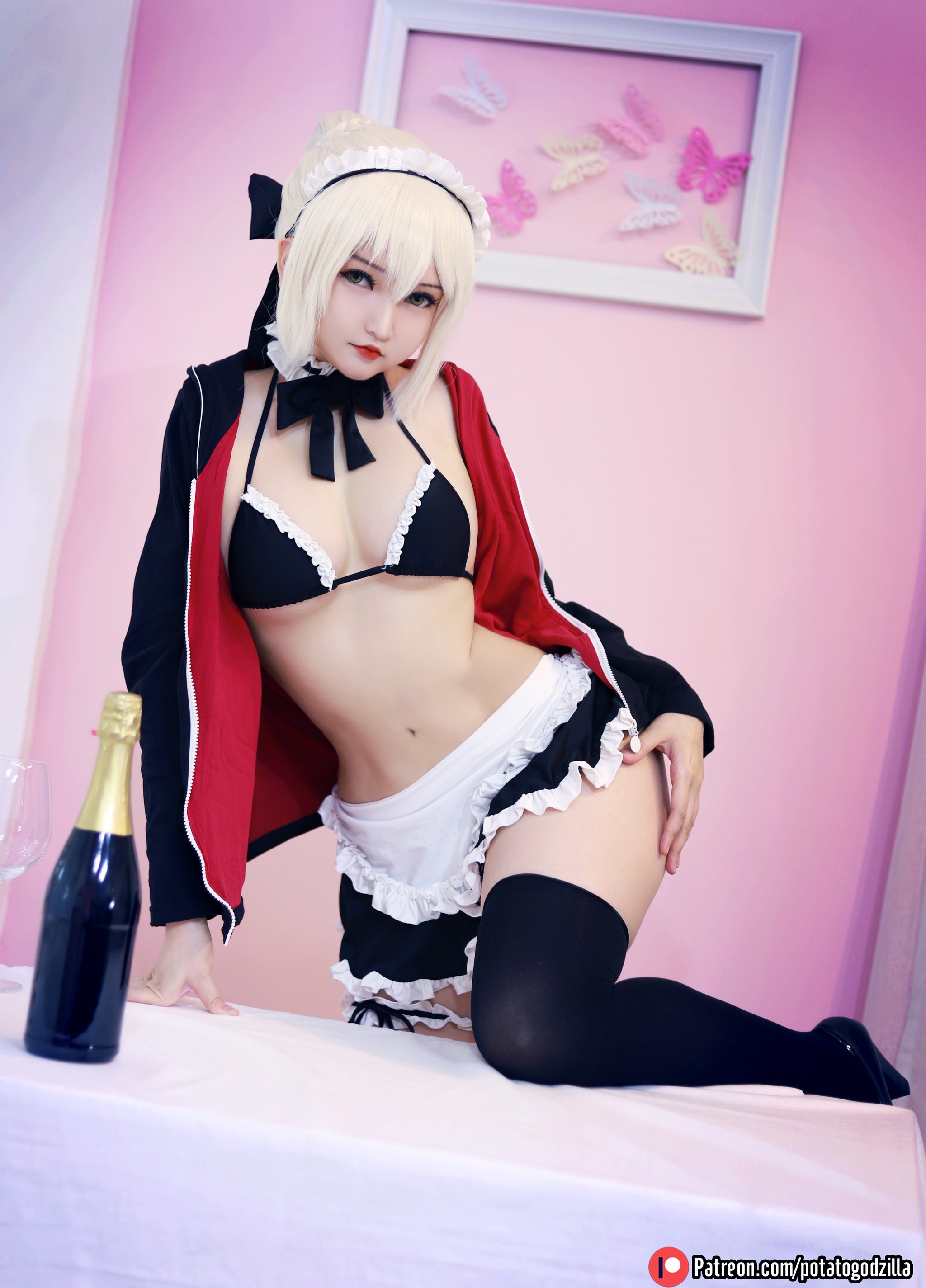 图片[1]-Potato Godzilla – NO.021 Saber Alter Maid [43P]-XikXak